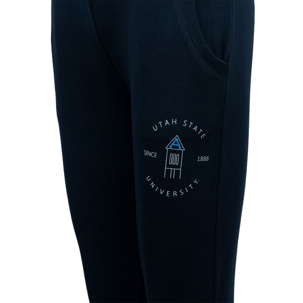 Women's Utah State University Old Main Navy Jogger Sweatpants